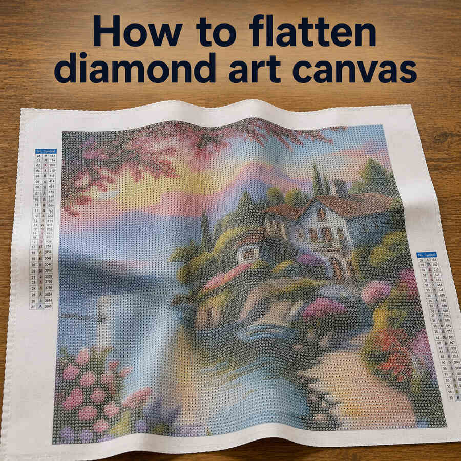 how to flatten diamond art canvas
