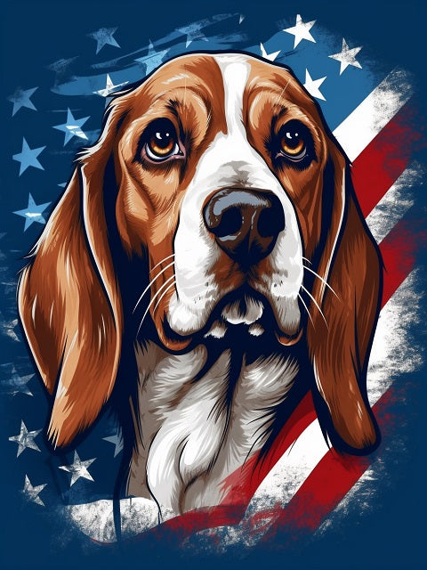 American Beagle - Diamond Painting