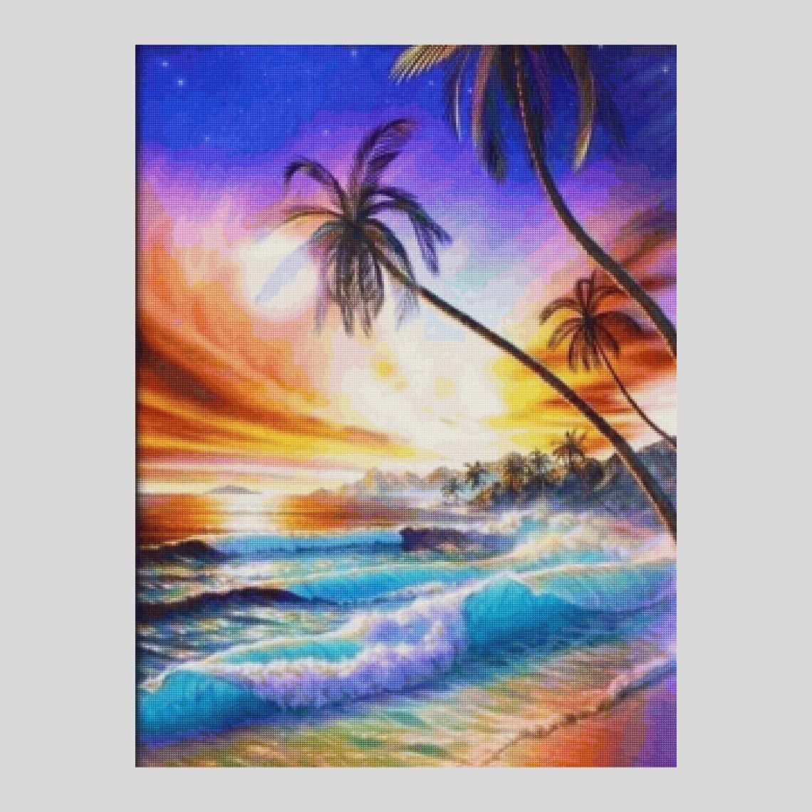 Beach Fall Sunset - Diamond Paintings 