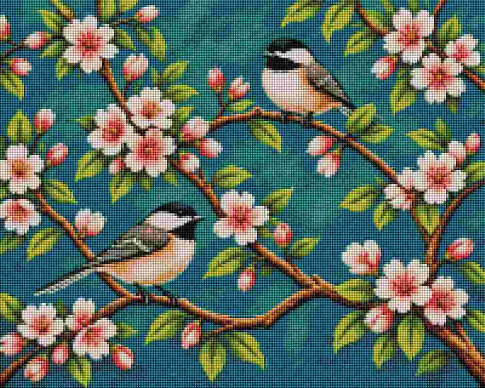 Birds in Tree - Diamond Painting