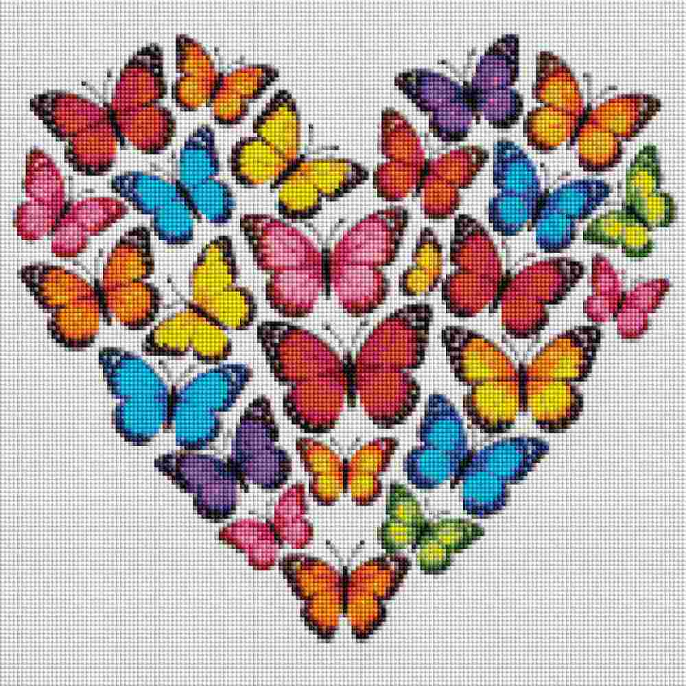 Butterfly Heart - Diamond Painting