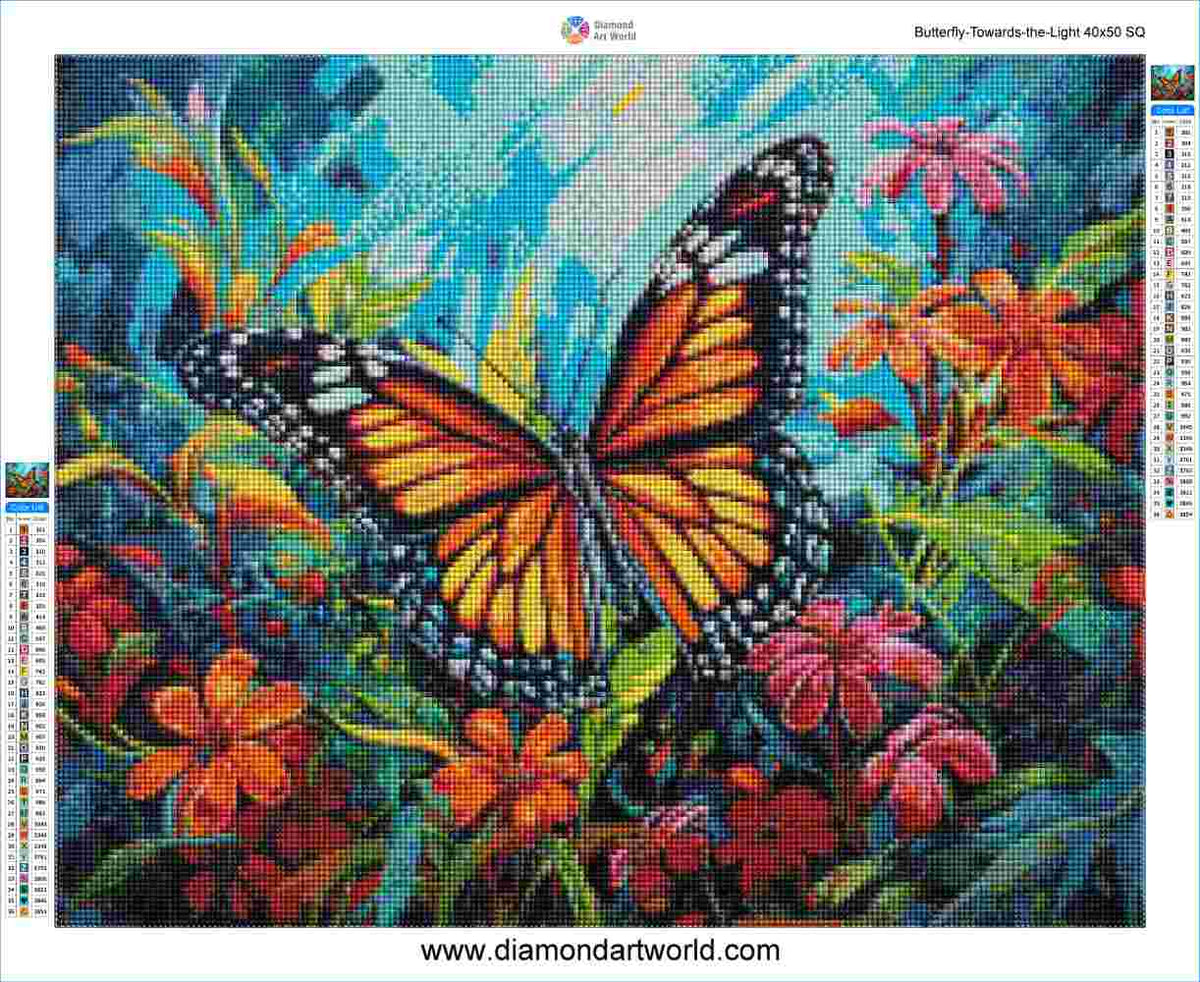 Tropical Cow Holiday - Diamond Painting Layout