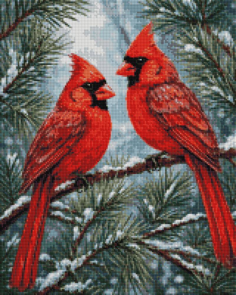 Cardinals Pair - Diamond Art