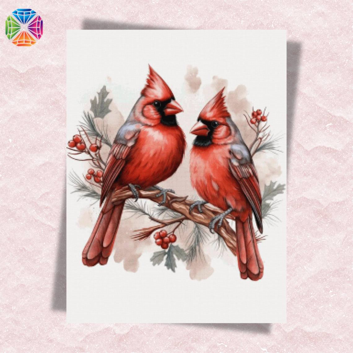 Cardinals Pair - Diamond Art World – Diamond Art World Kits