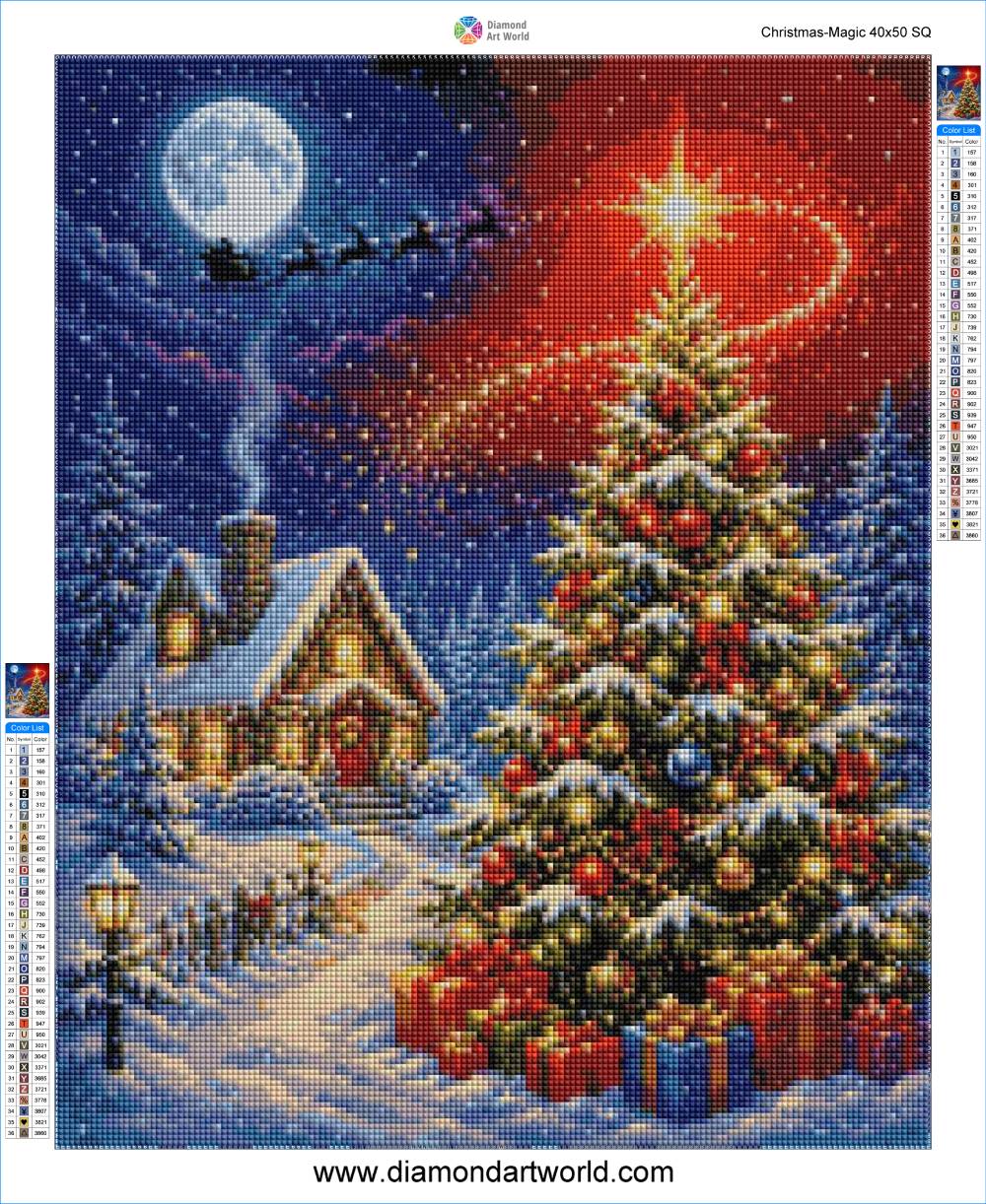Christmas Magic - Diamond Painting Layout