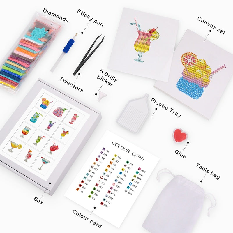 Cocktails - Mini Diamond Painting package