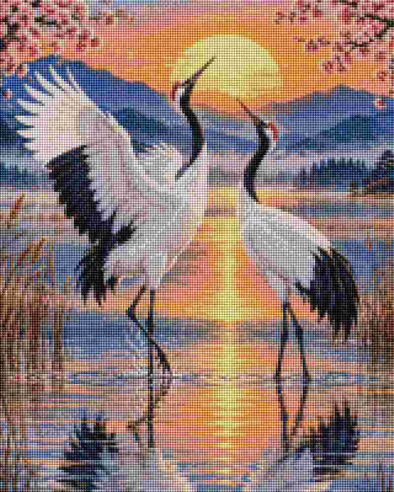 Cranes - Diamond Painting