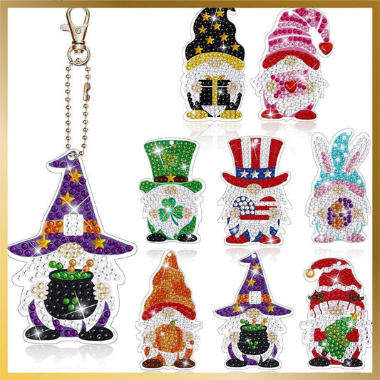 Diamond Art Keychains Holidays Gnomes - Main image