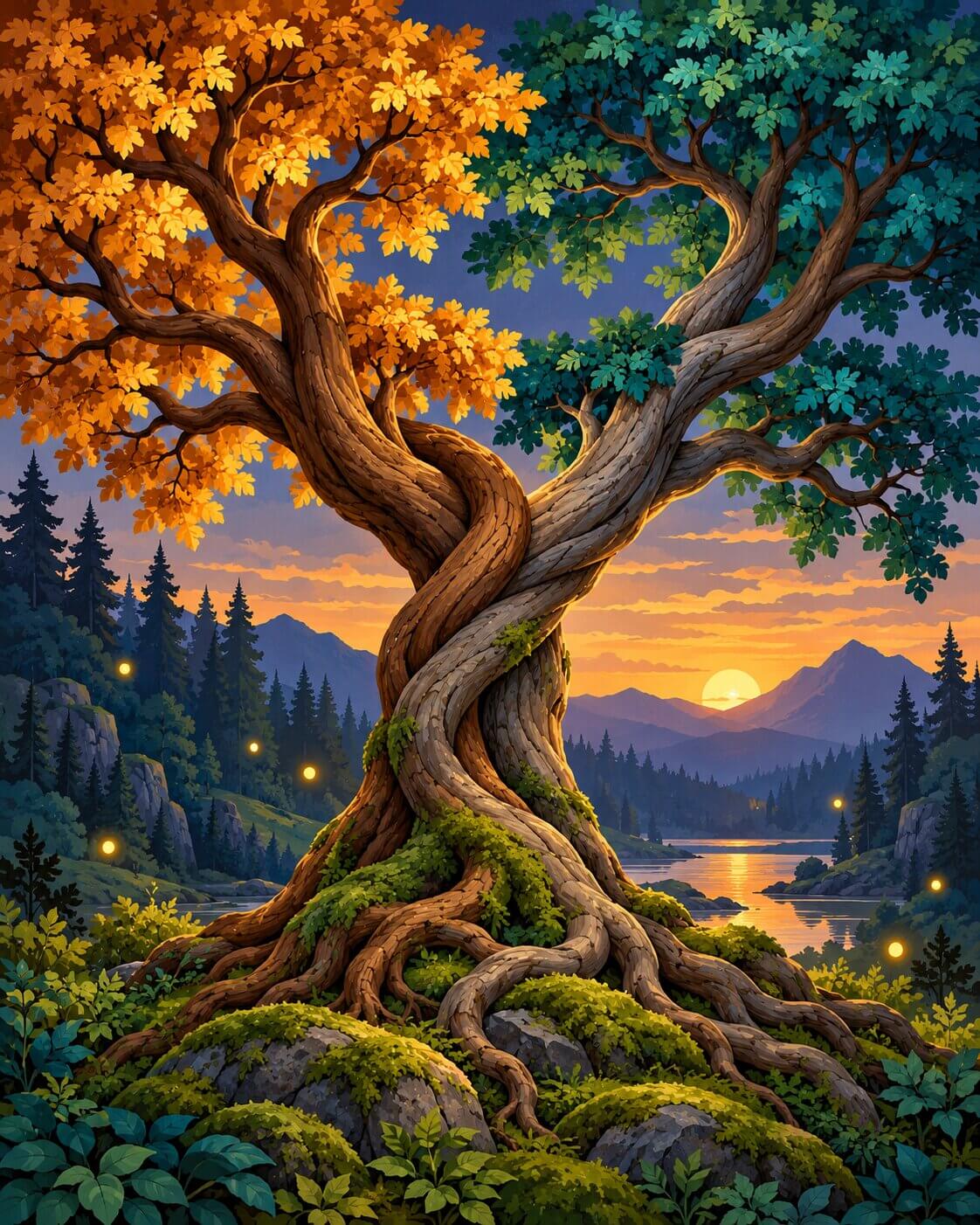 Entwined Trees - Diamond Painting