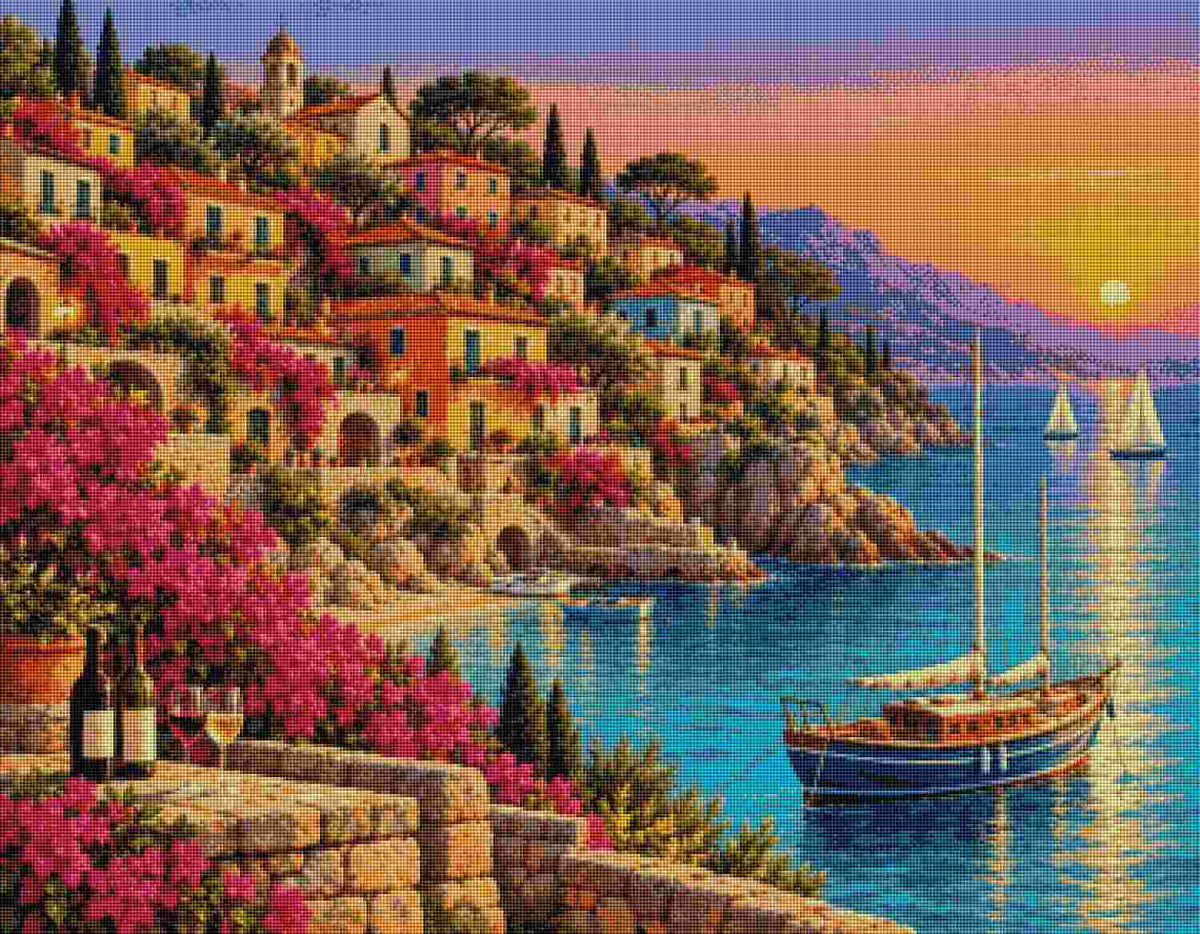 Golden Coast Sunset - Large -Diamond Art