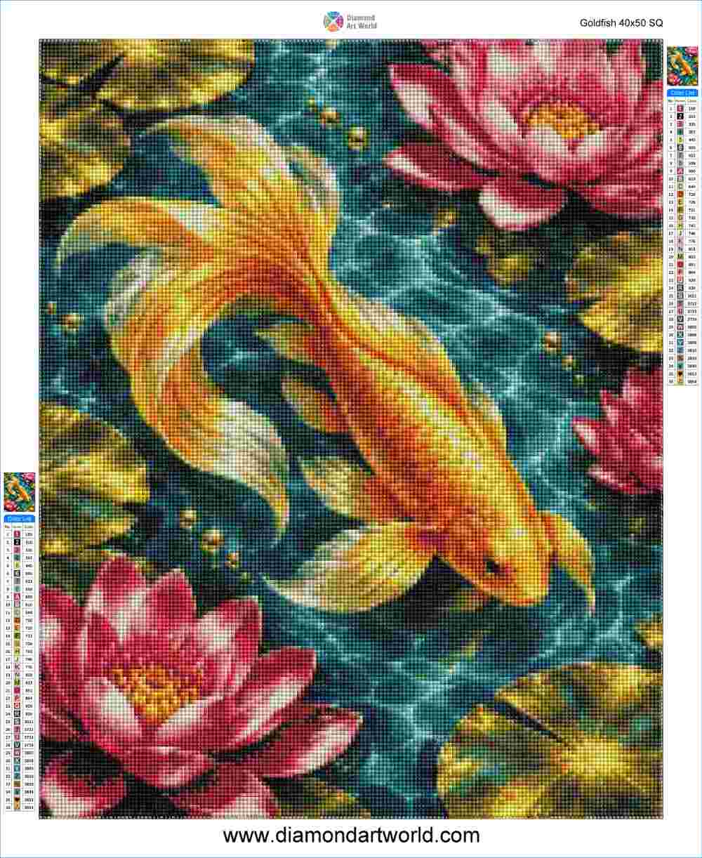 Goldfish - Diamond Painting Layout