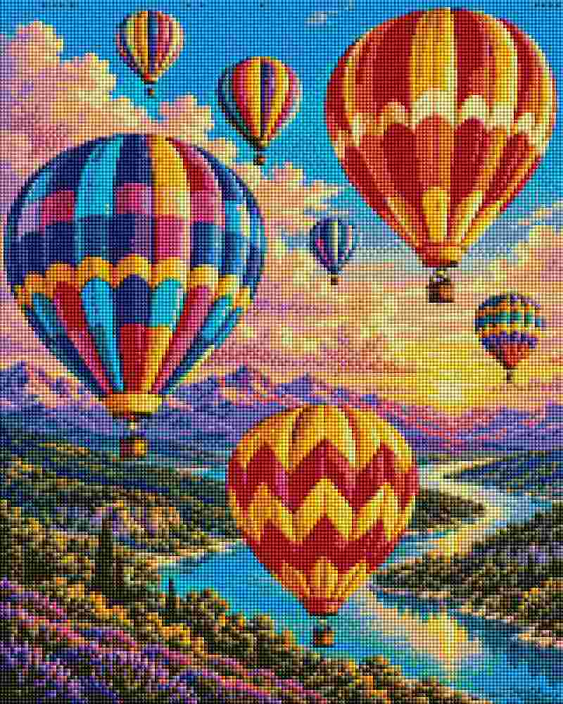 Hot Air Balloons Flight - Diamond Art