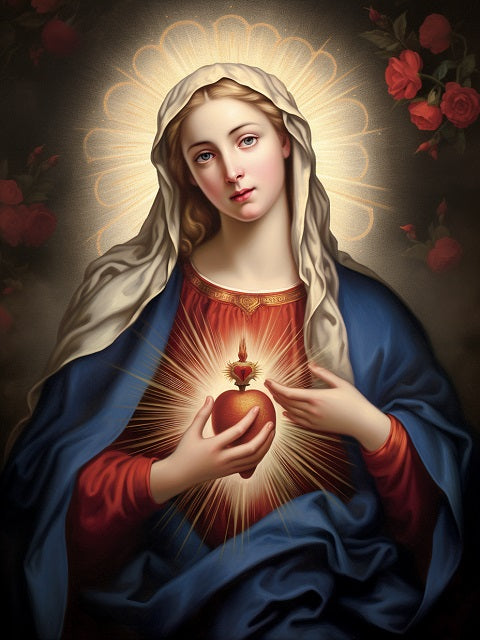 Immaculate Heart of Virgin Mary - Diamond Painting