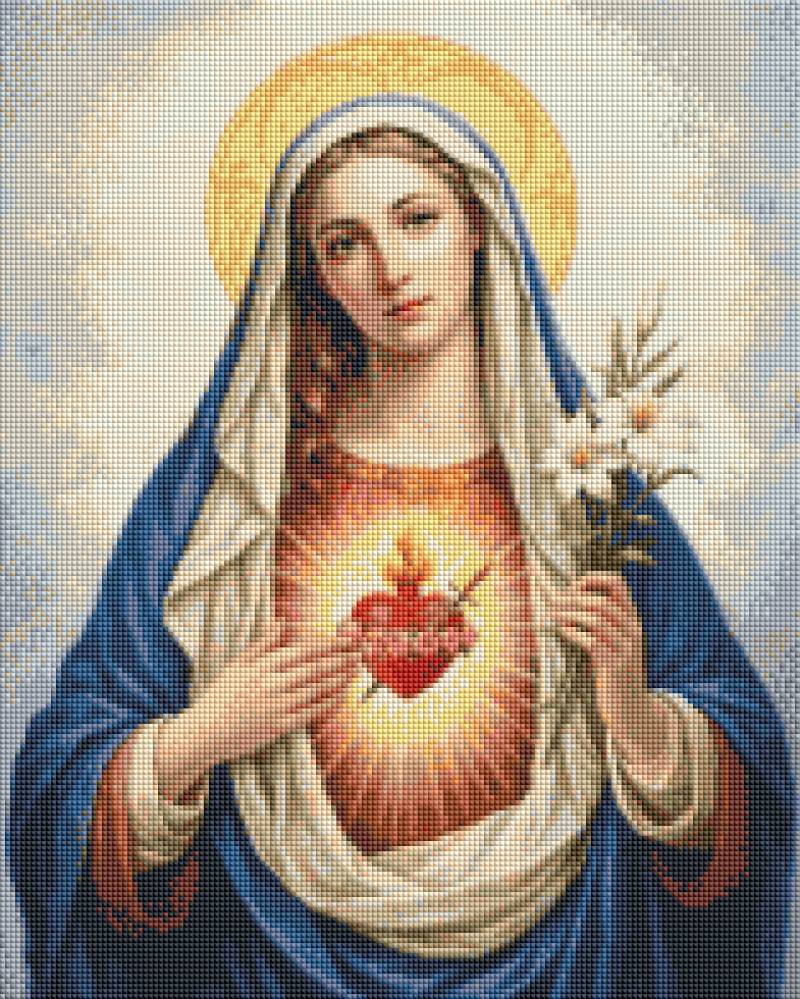 Immaculate Heart of Virgin Mary - Diamond Art
