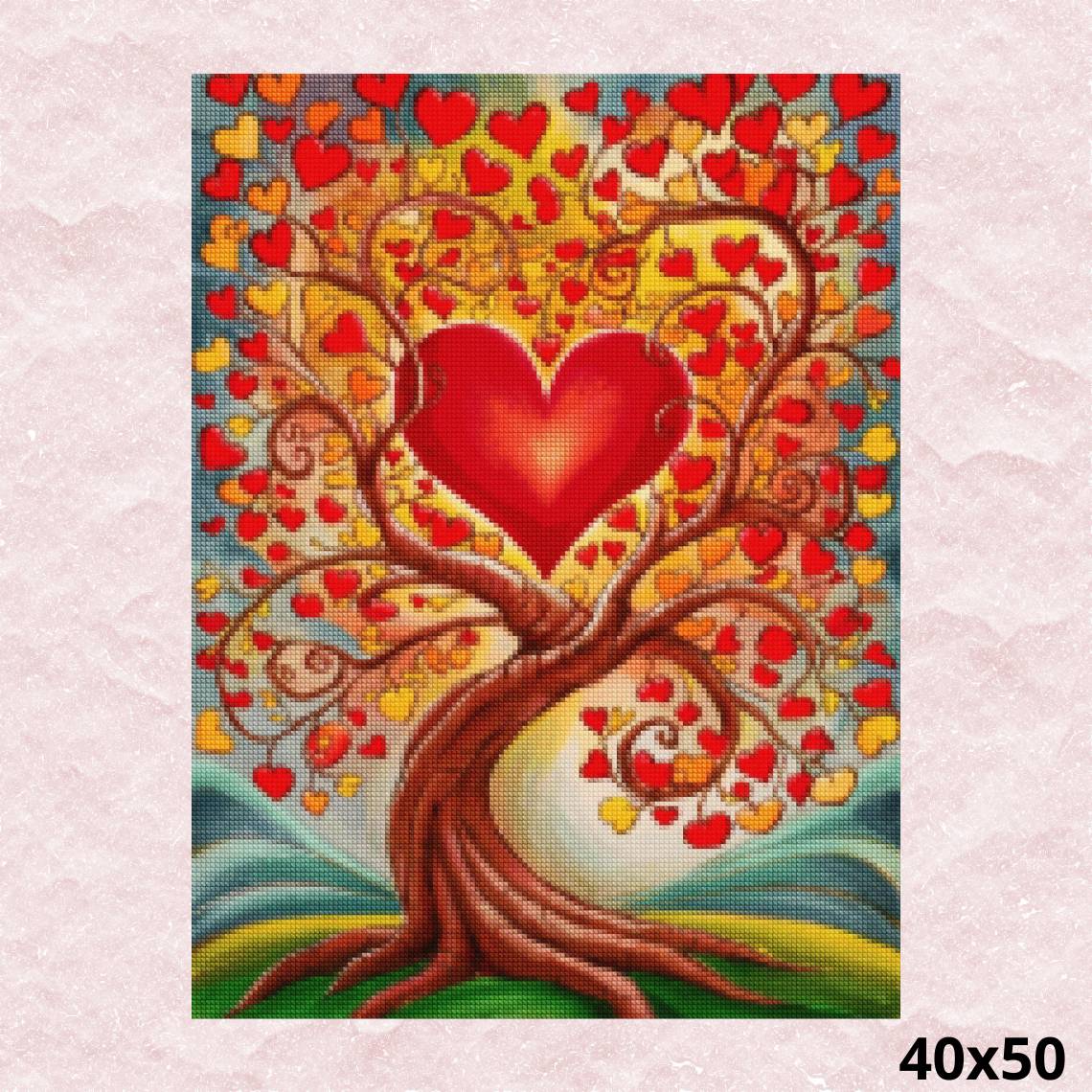 Landscape Love Tree 40x50 - Diamond Painting