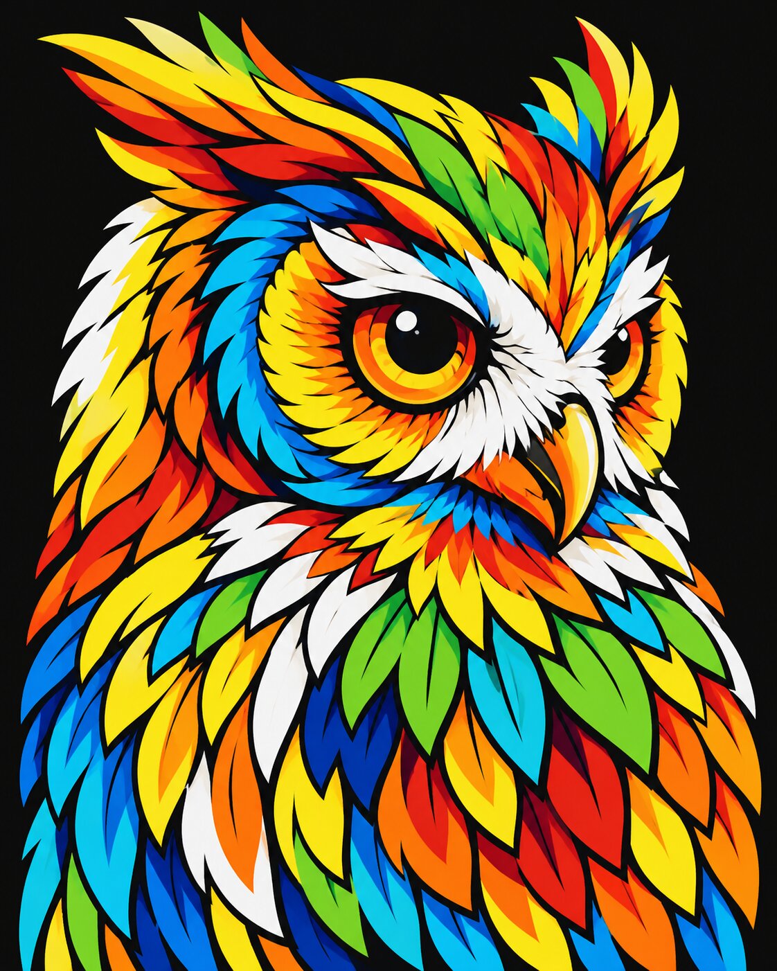 Neon Owl - Diamond Painting