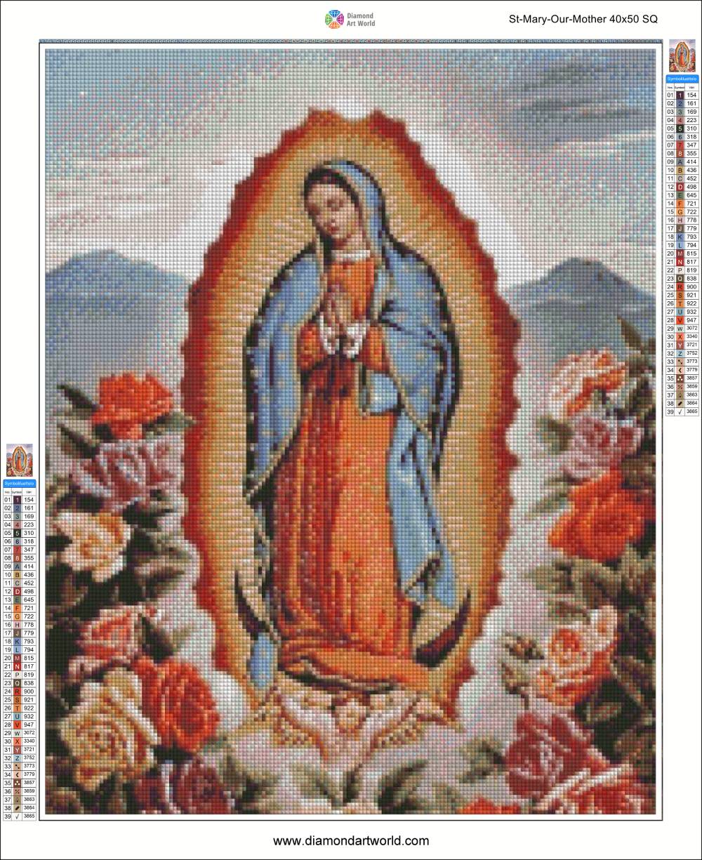St. Mary Our Mother - Diamond Painting Layout