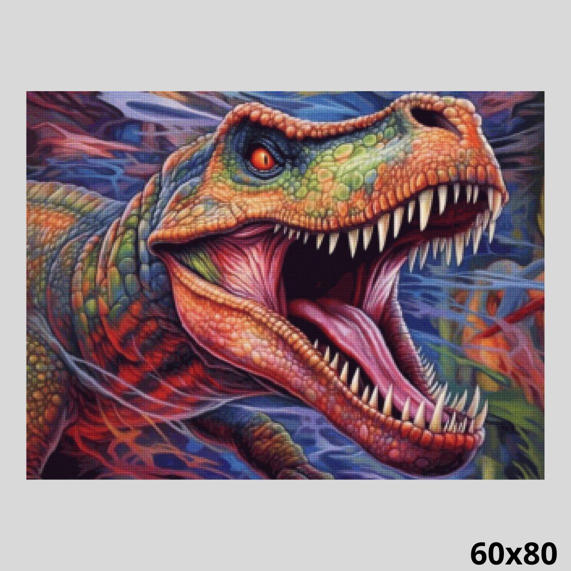 T-Rex-Dinosaur Diamond Painting - 60x80cm (24x32in) / Square