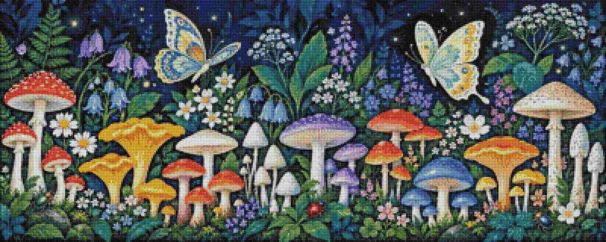 Twilight Mushrooms - Diamond Art
