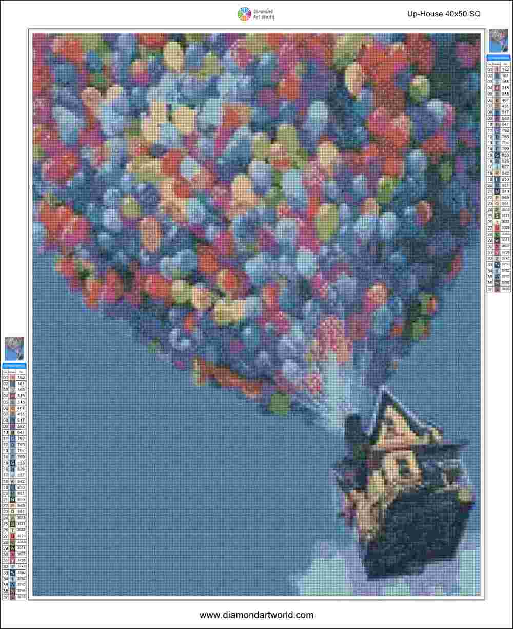Up House - Diamond Painting Layout