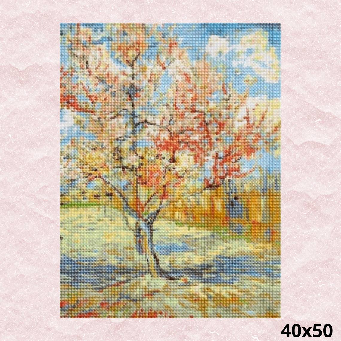 Van Gogh Pink Peach Trees 40x50 - Diamond Painting