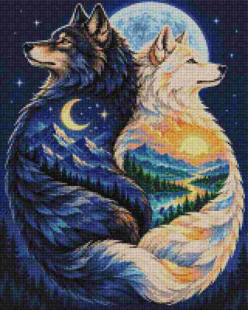 Wolf Couple - Diamond Art