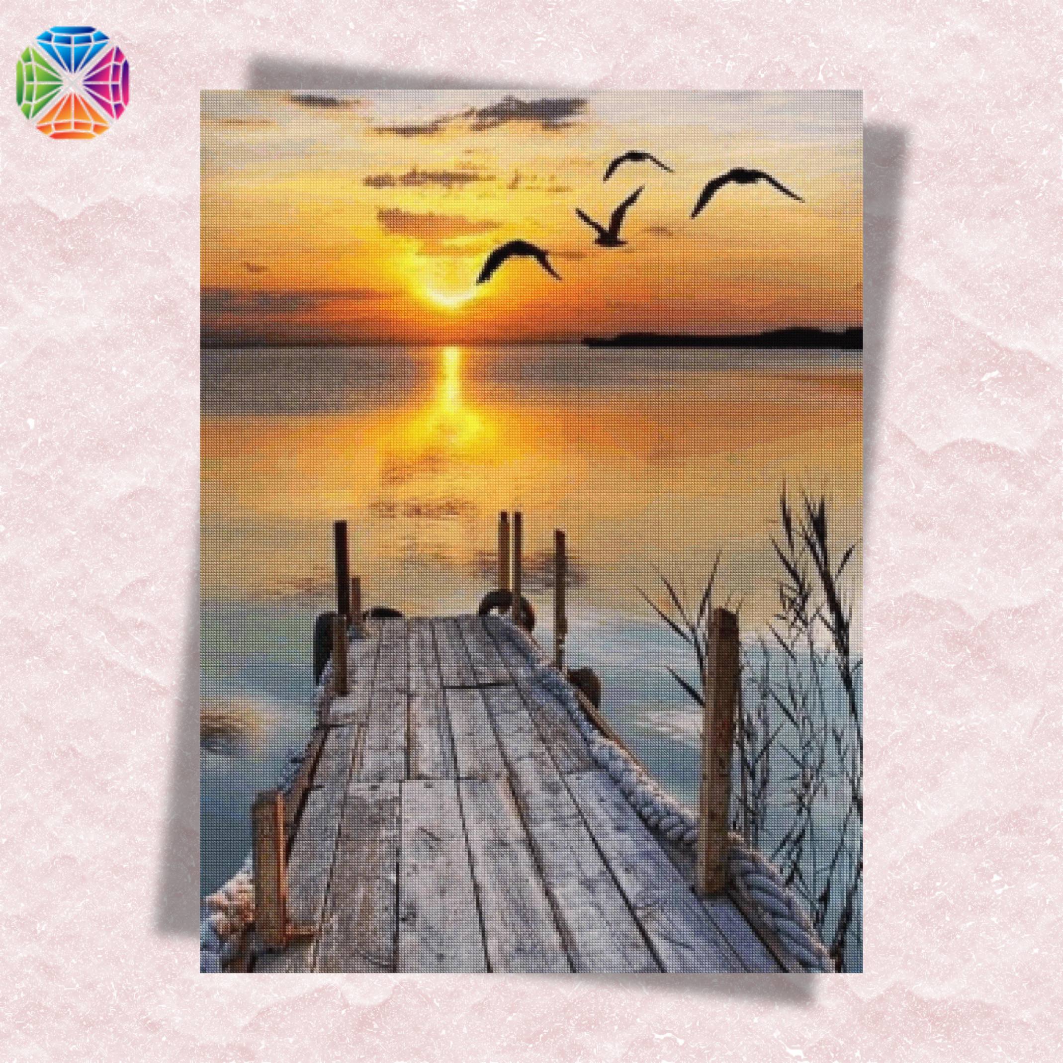 Birds at Sunset - Diamond Painting