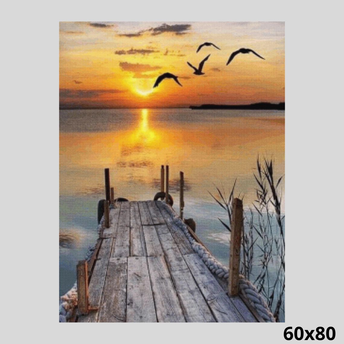 Birds at Sunset 60x80 - Diamond Art World