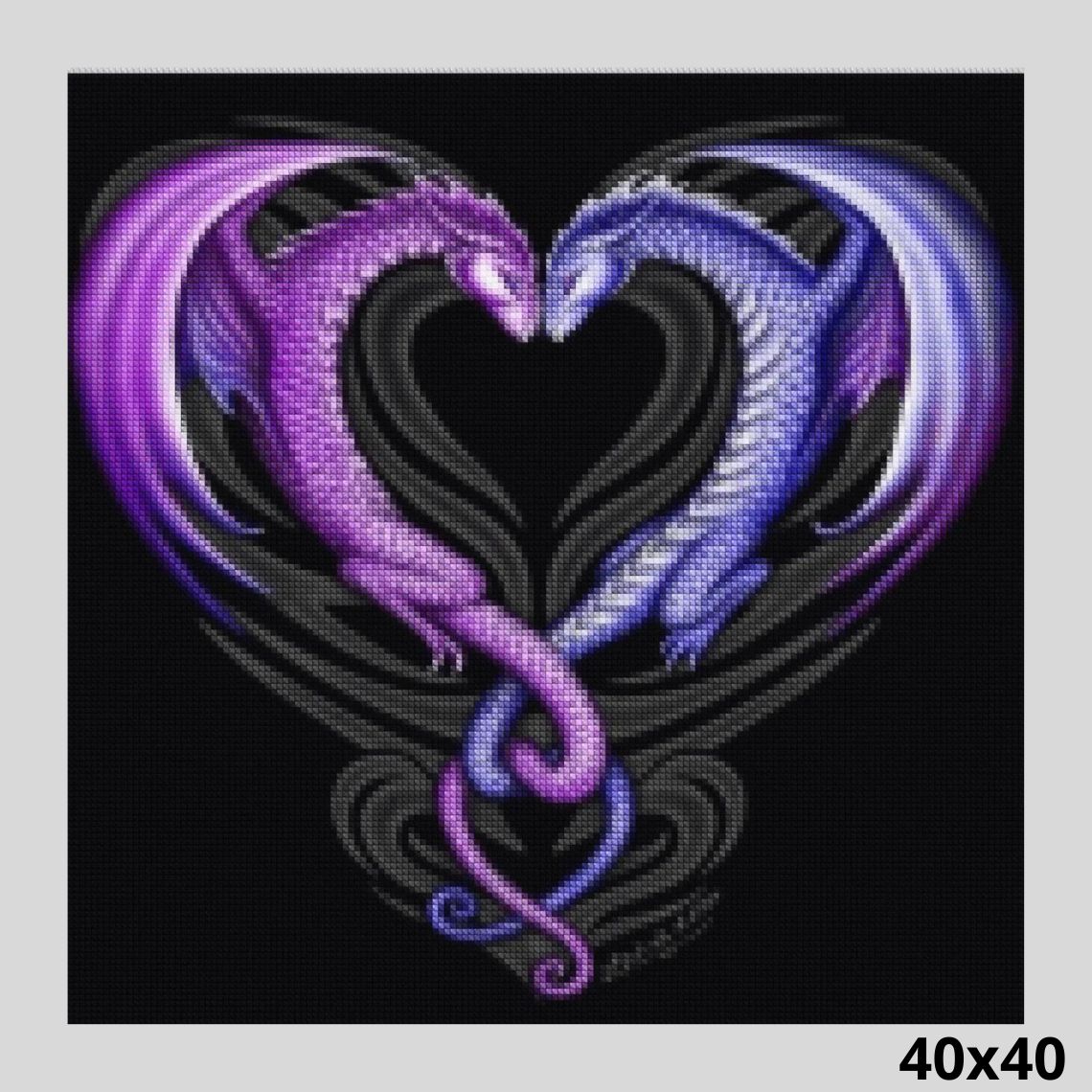 Dragons Heart 40x40 - Diamond Painting