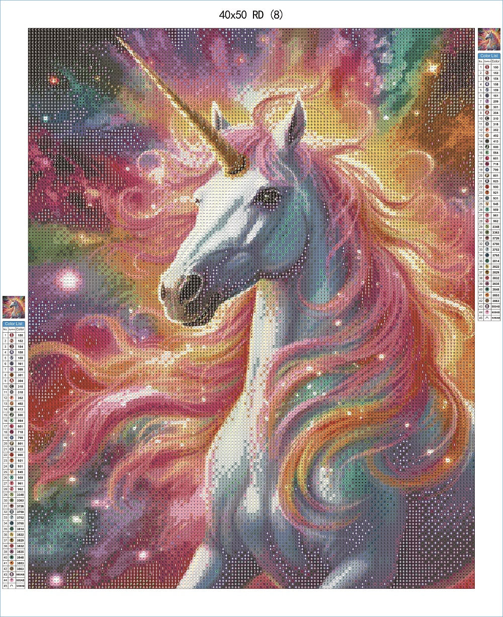 Ethereal Dance of Stars and Mane 40x50 RD - AB Diamond Art