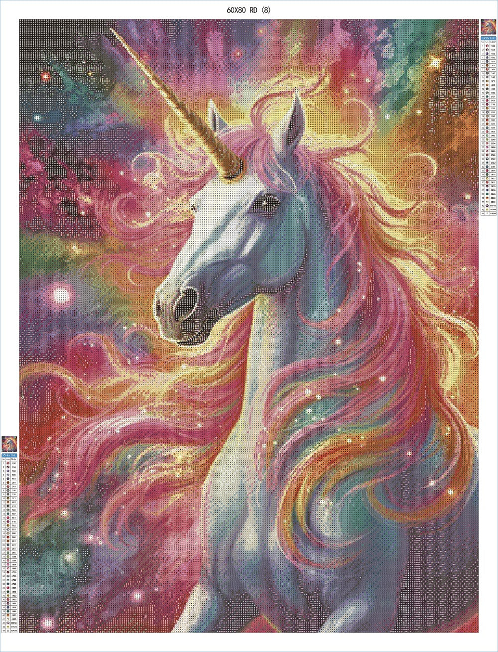 Ethereal Dance of Stars and Mane 60x80 RD - AB Diamond Art