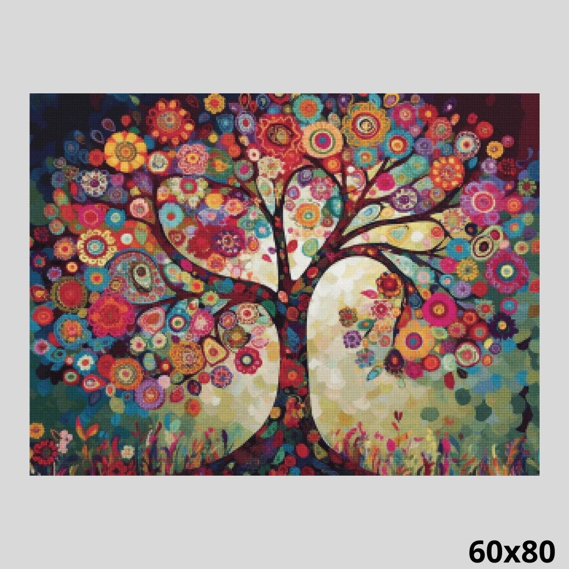Flower Mandala Tree 60x80 Diamond Painting