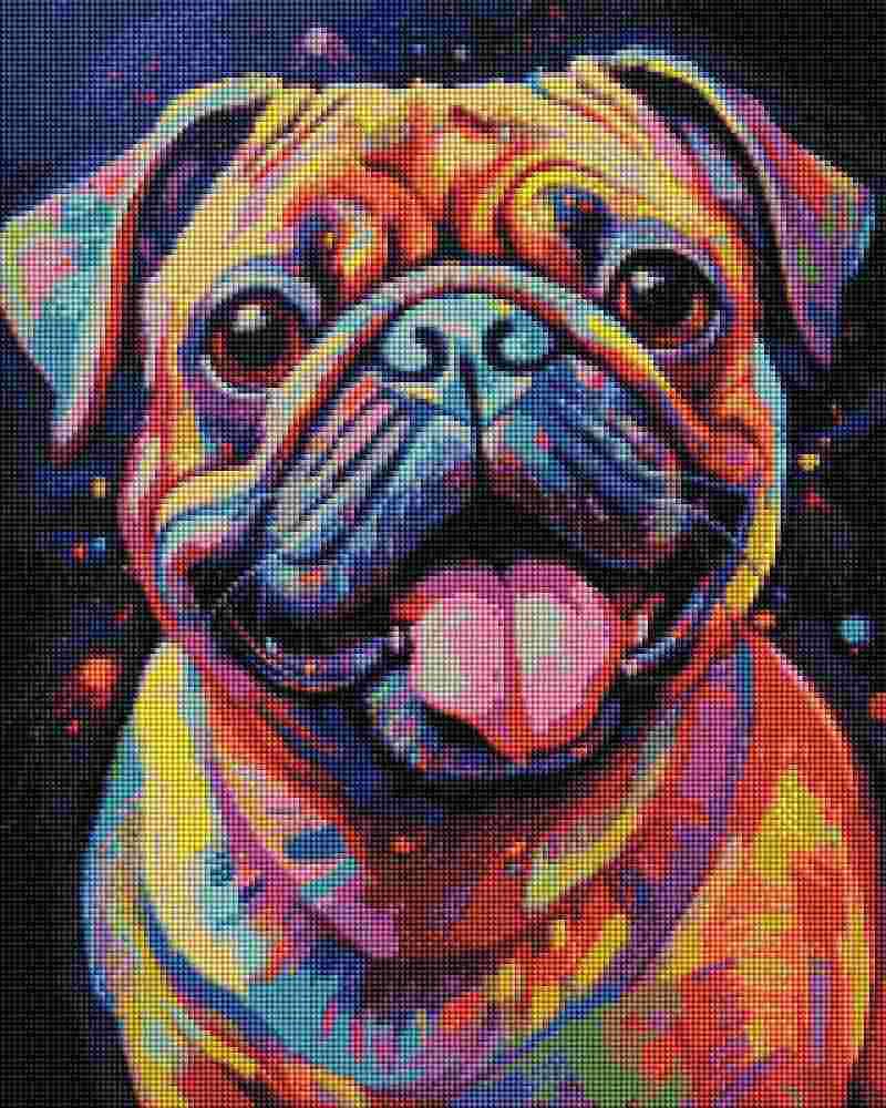 Lovely Pug - Diamond Art