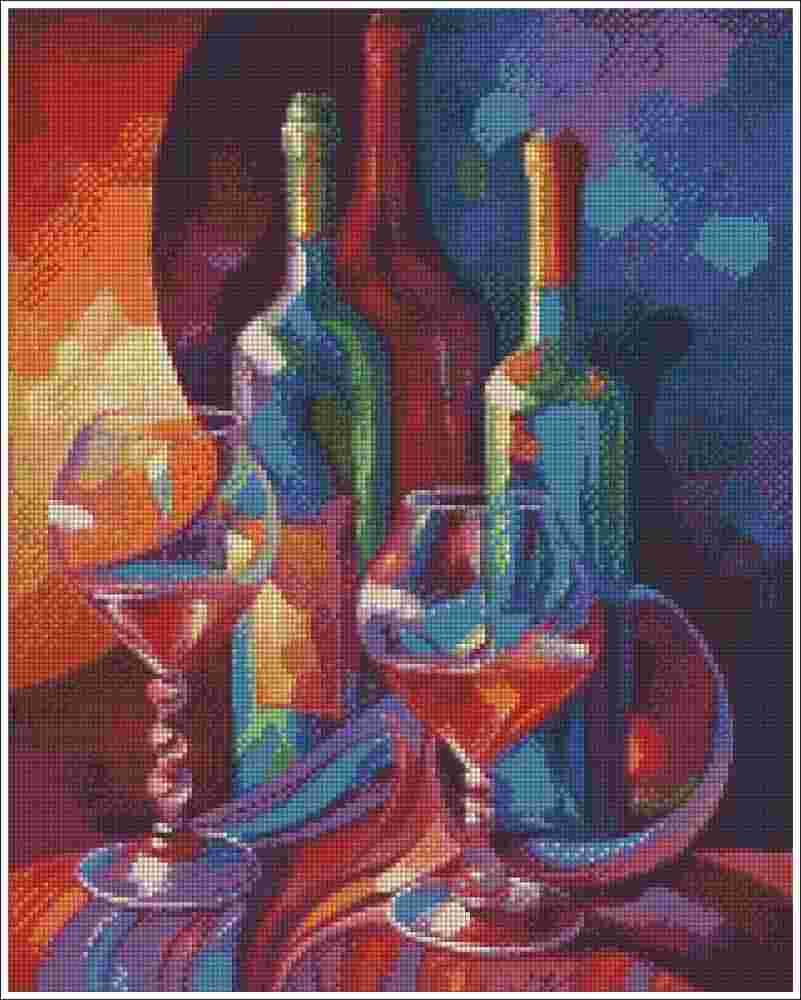 Mosaic Bottles - Diamond Art