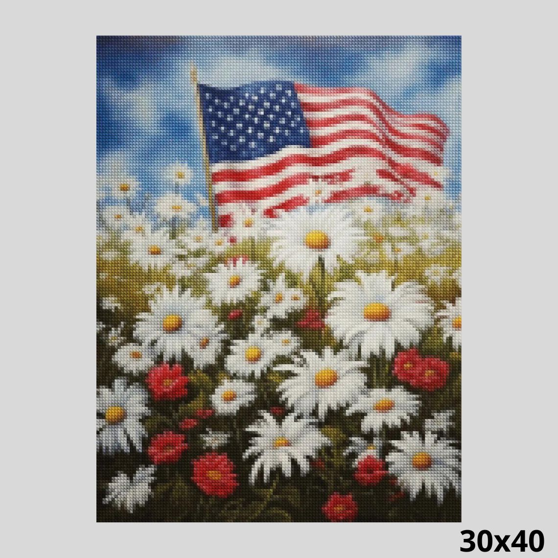 Patriotic Countryside 30x40 - Diamond Painting