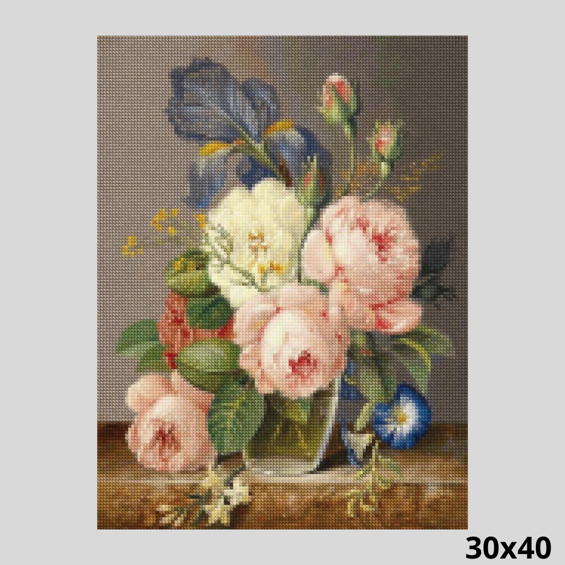 Peony Still Life 30x40 - Diamond Painting