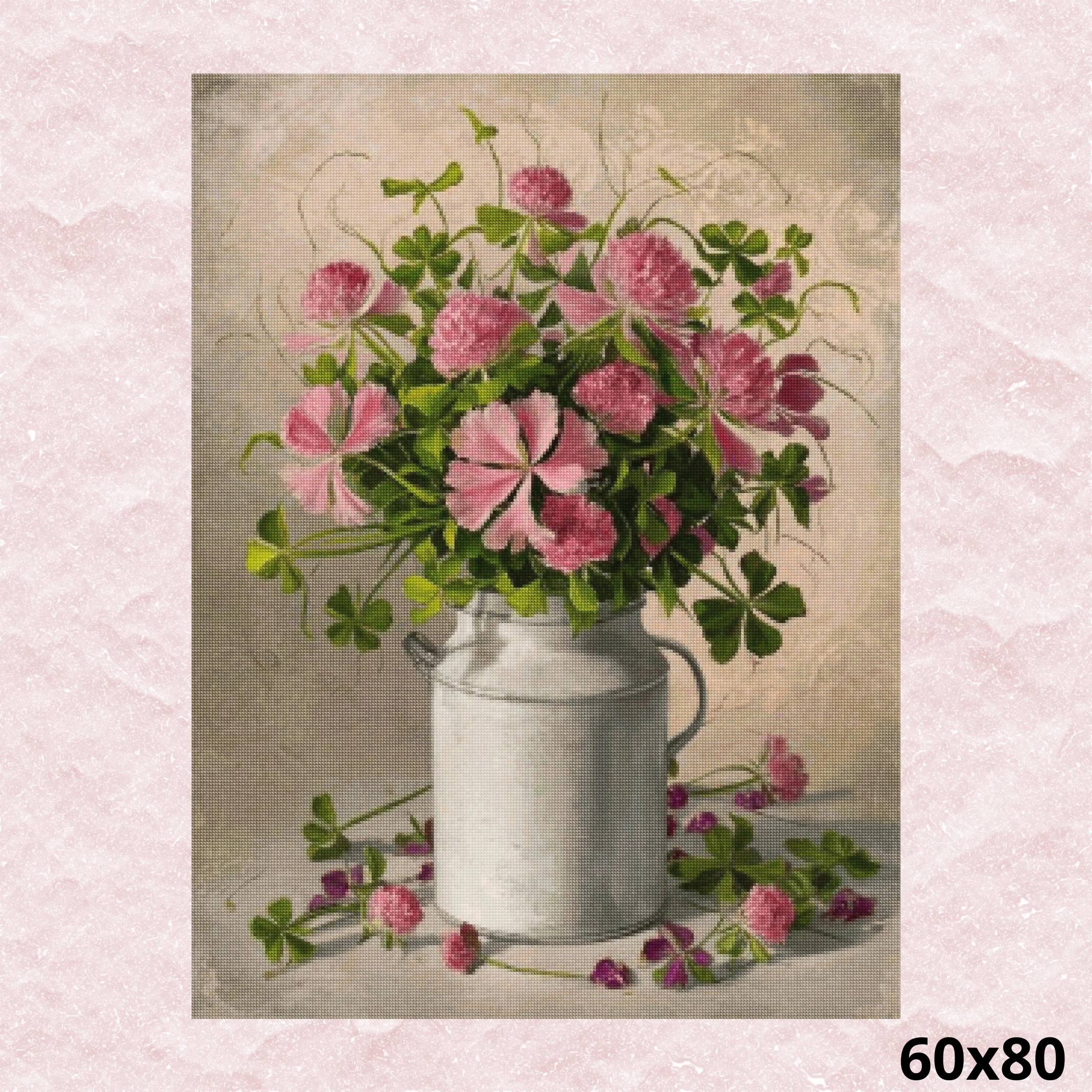 Pink Wild Flowers 60x80 - Diamond Painting