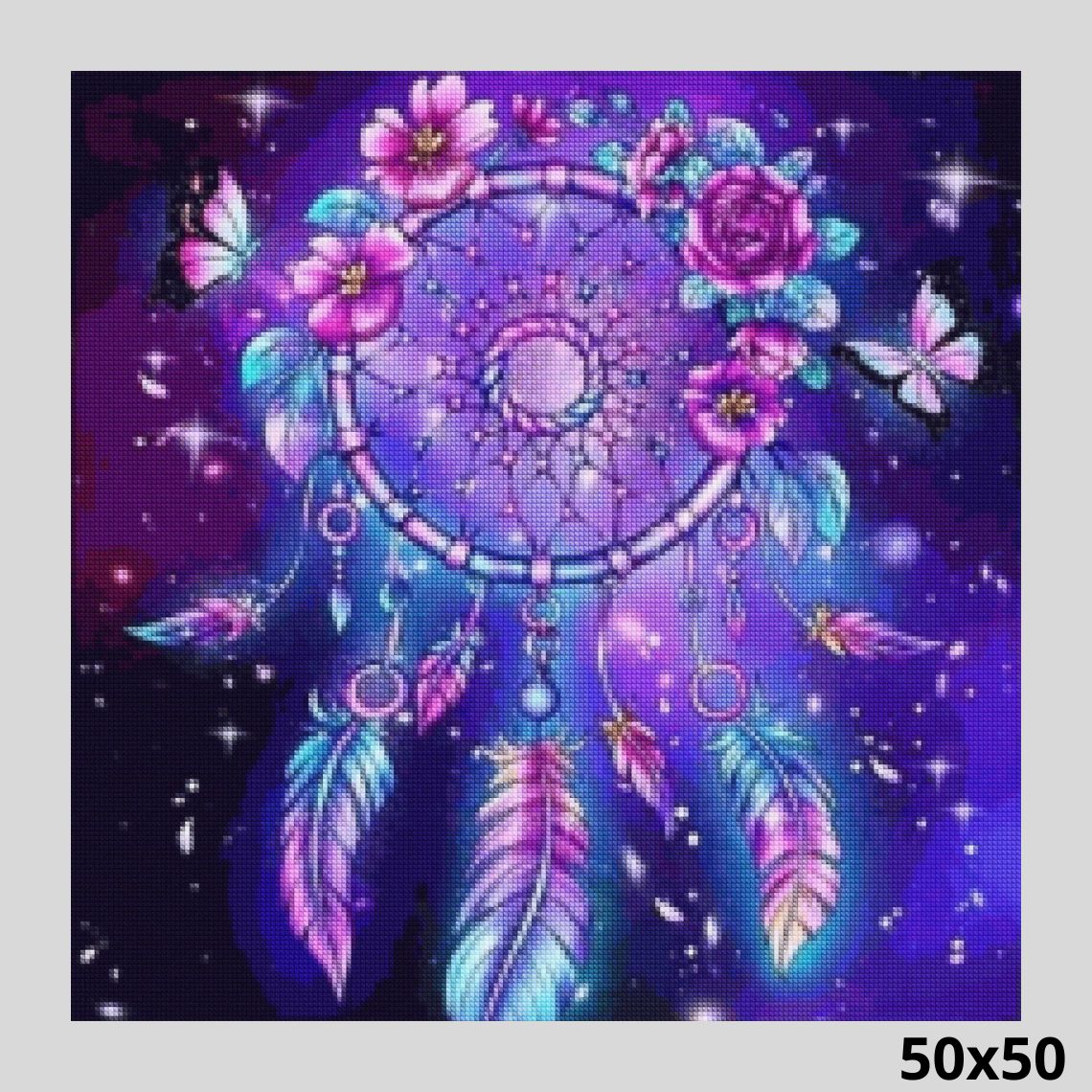 Blue And Violet Dream Catcher - flowers Diamond Painting– Its Diamond  Painting