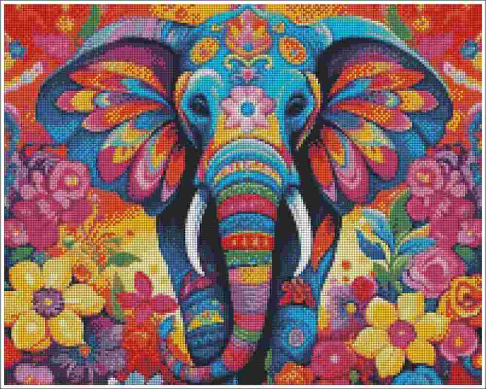 Purple Elephant - Diamond Art