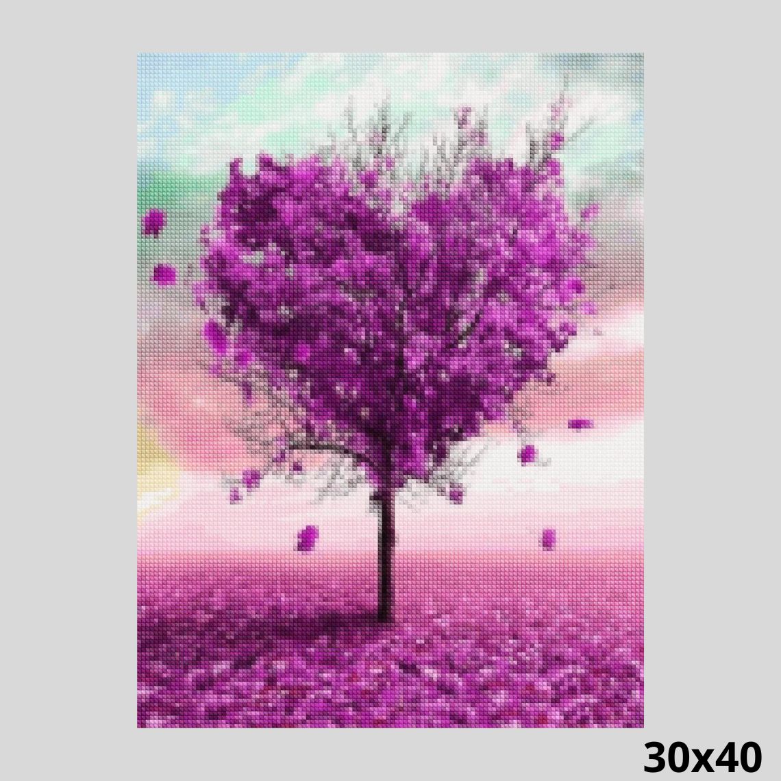 Purple Heart Tree 30x40 - Diamond Art World