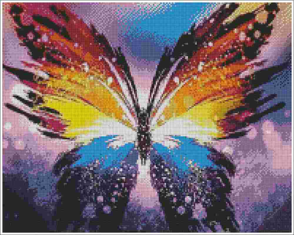 Rainbow Butterfly - Diamond Art