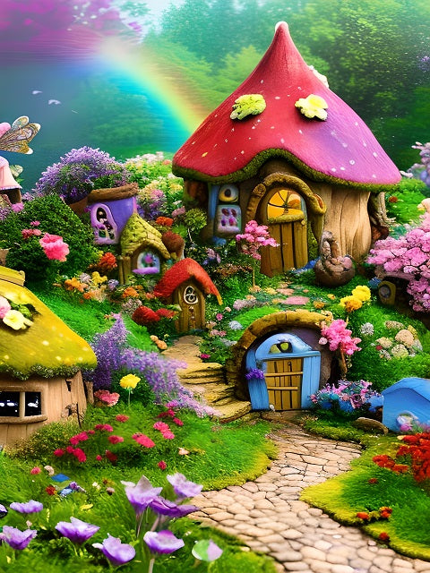 The Village of Dwarves - Diamond Painting