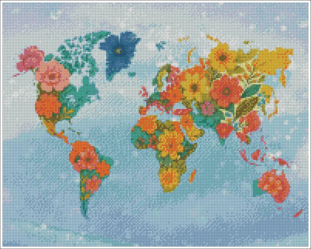 World Map - Diamond Painting