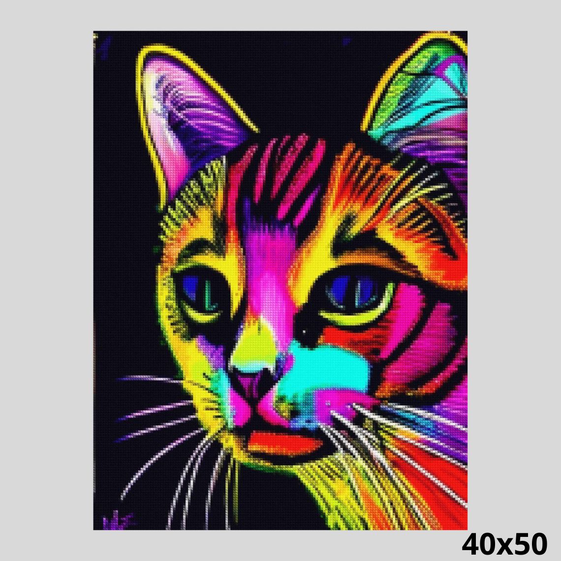 Abstract Cat Diamond Painting Paint by Diamonds Cat Canvas