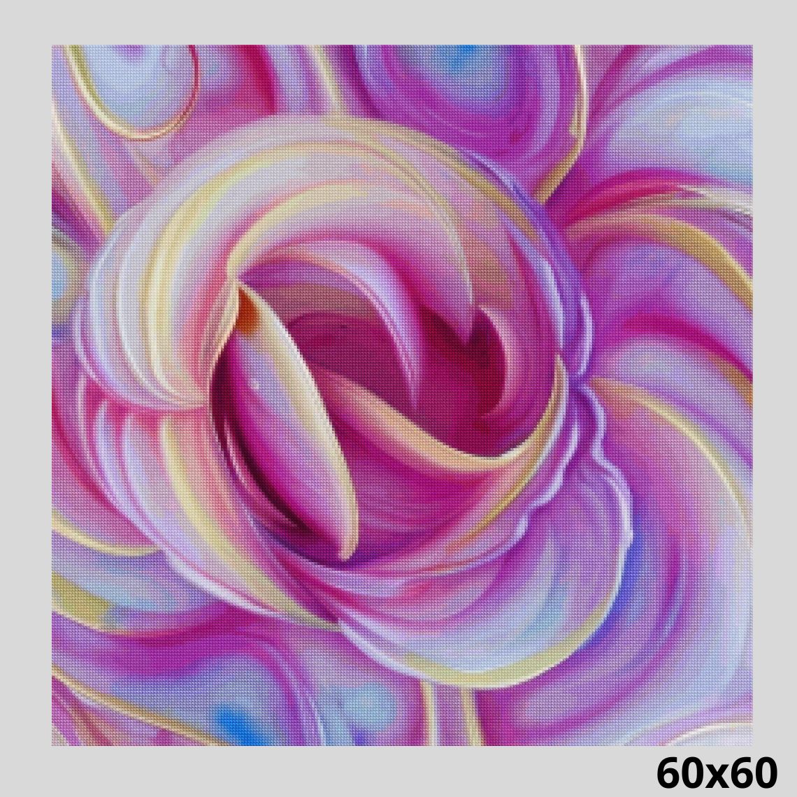 Lost in Swirling Petals 60x60 Diamond Art World