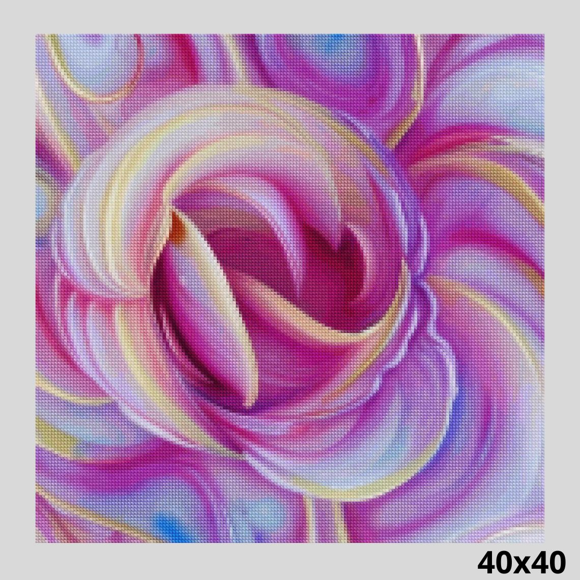 Lost in Swirling Petals 40x40 Diamond Art World