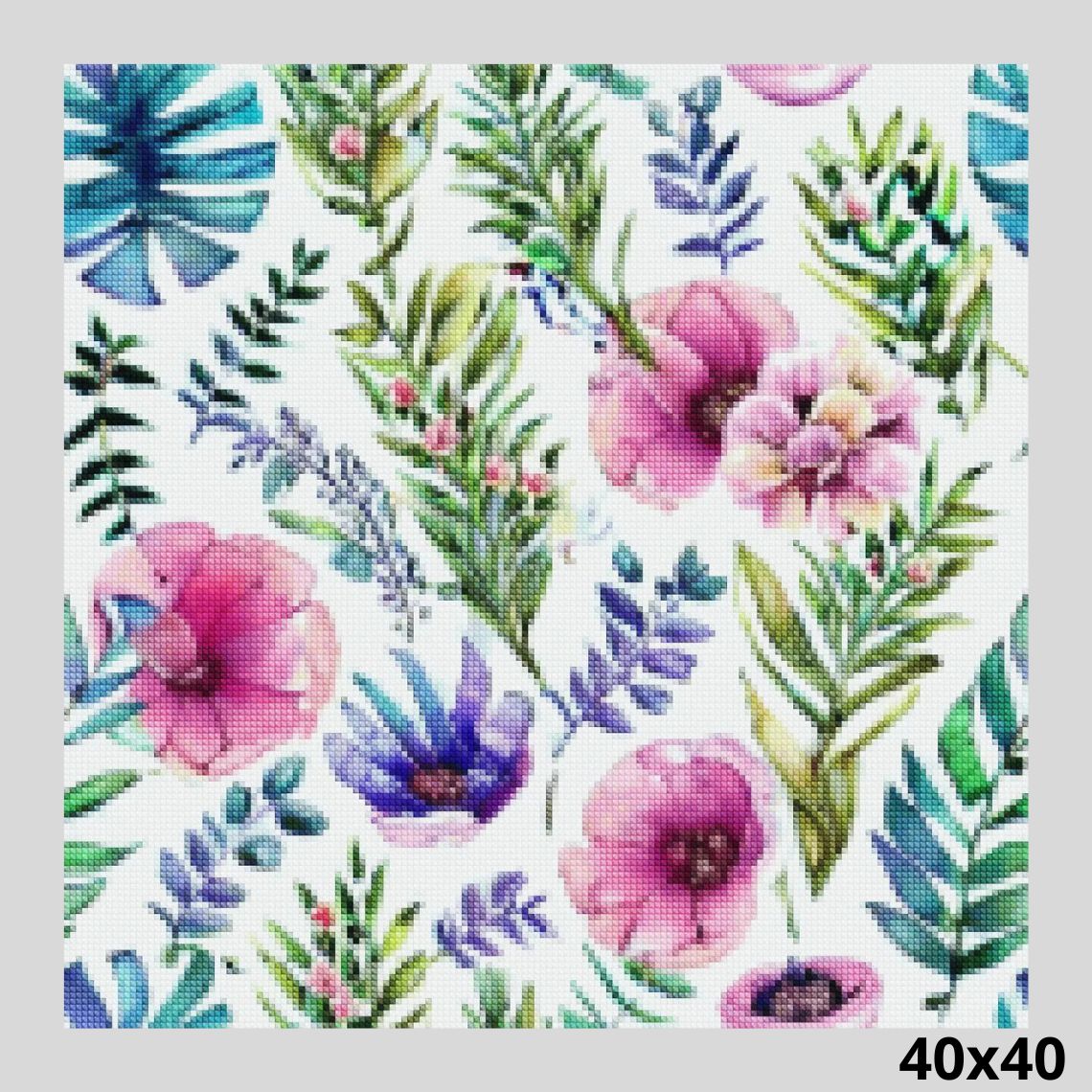 Lovely Botanical Collection 40x40 Diamond Art World
