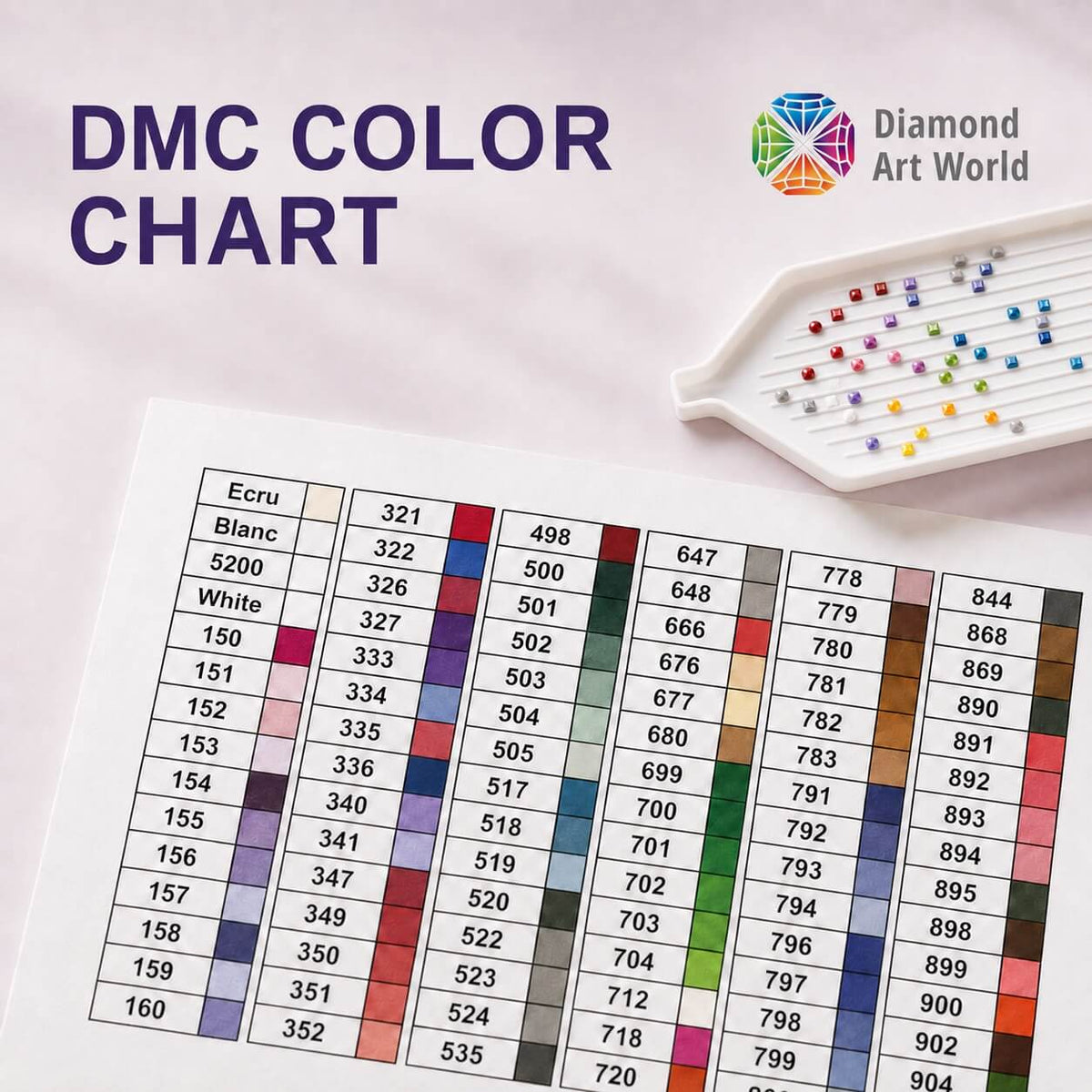 diamond painting dmc color chart