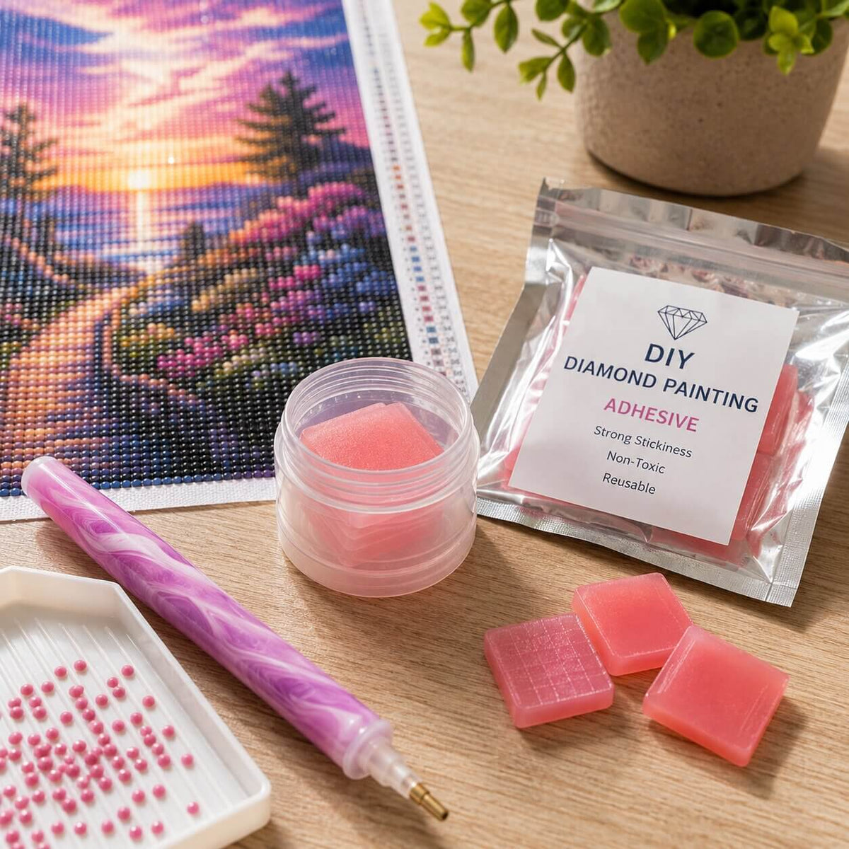 adhesive used in diamond painting