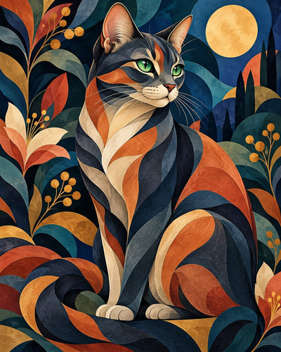 Abstract Cat - Diamond Painting